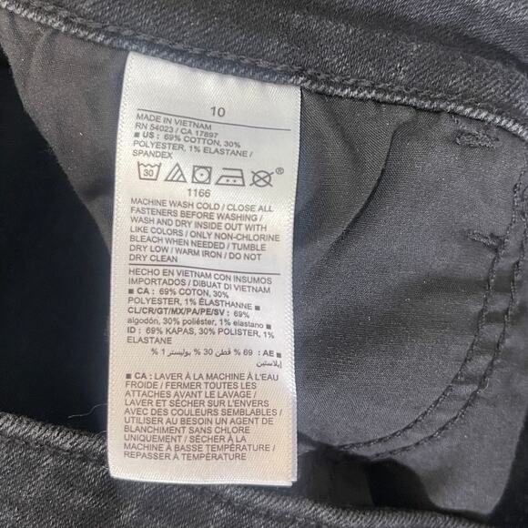 Old Navy High Rise Straight Jeans Denim Black Size Womens 10 - Picture 5 of 9